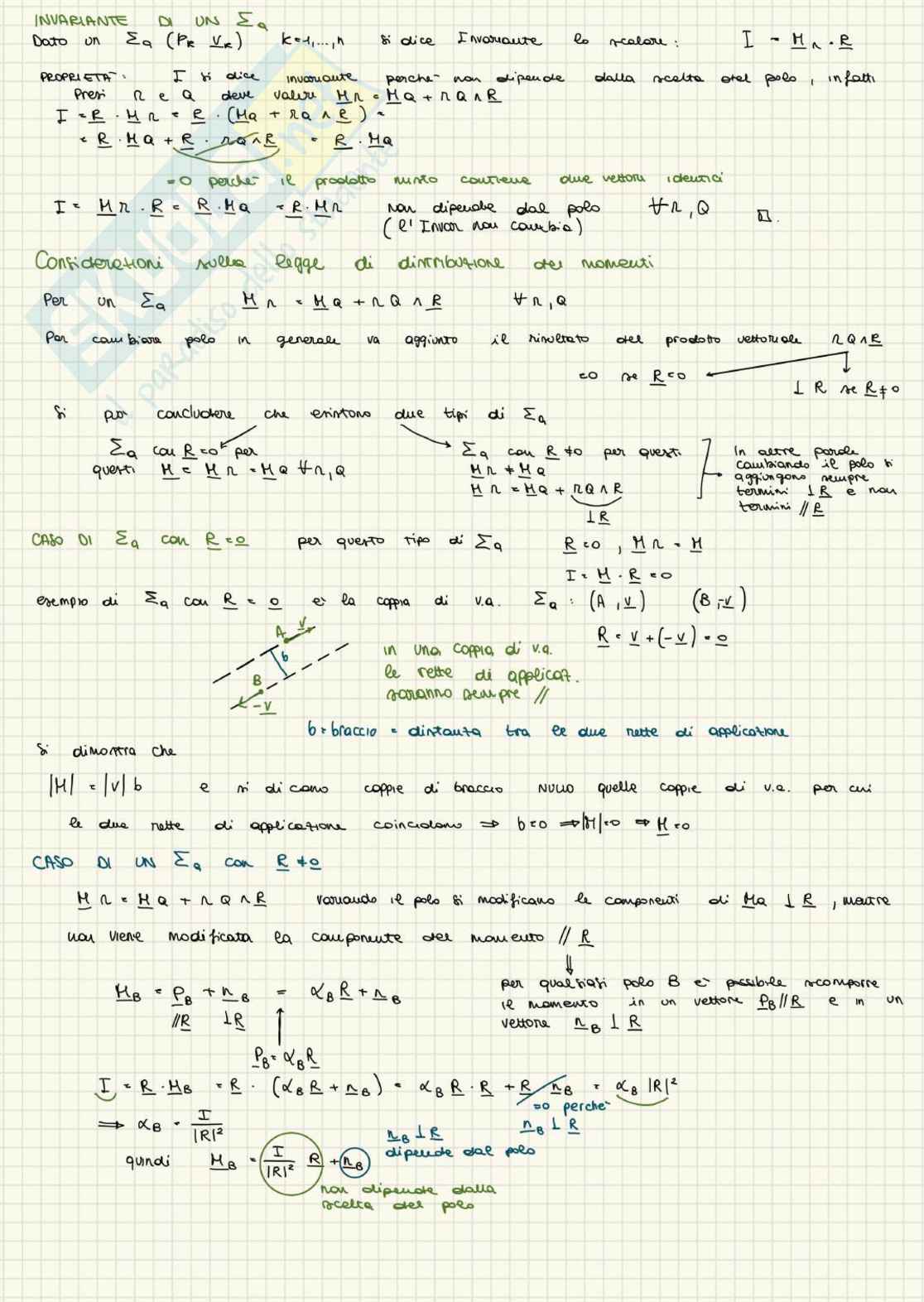 Appunti di Meccanica razionale t Pag. 6