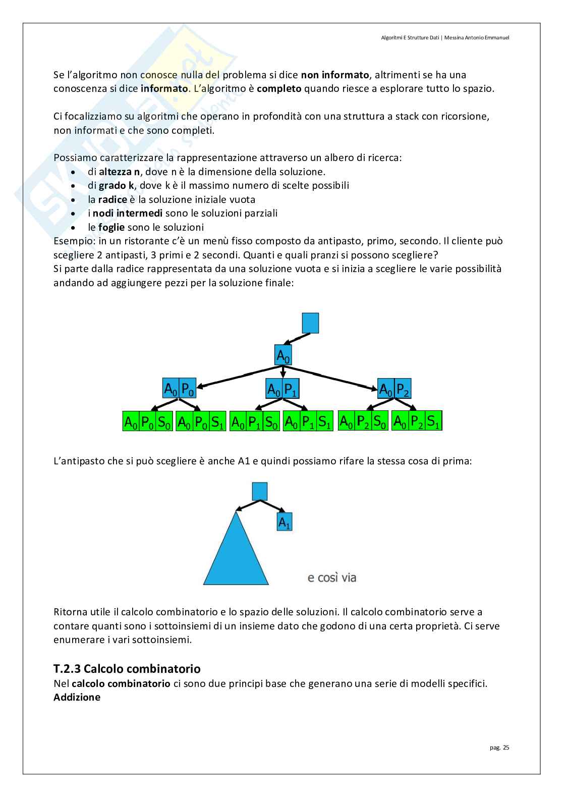 Riassunto esame Algoritmi e strutture dati, Prof. Cabodi Giampiero, libro consigliato Appunti di Algoritmi e strutture Dati, Antonio Emmanuel Messina Pag. 26