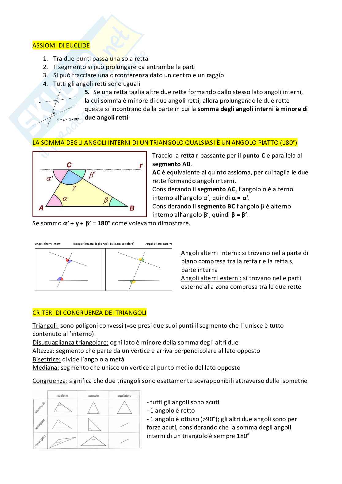 Matematica per la formazione di base (B029553) - Geometria piana, solida e isometrie | SFP Notes Vol.29 Pag. 1