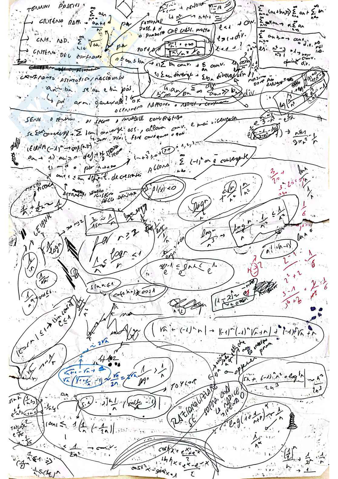 Schemi di Analisi matematica 1 completi (senza studio di funzione) Pag. 2