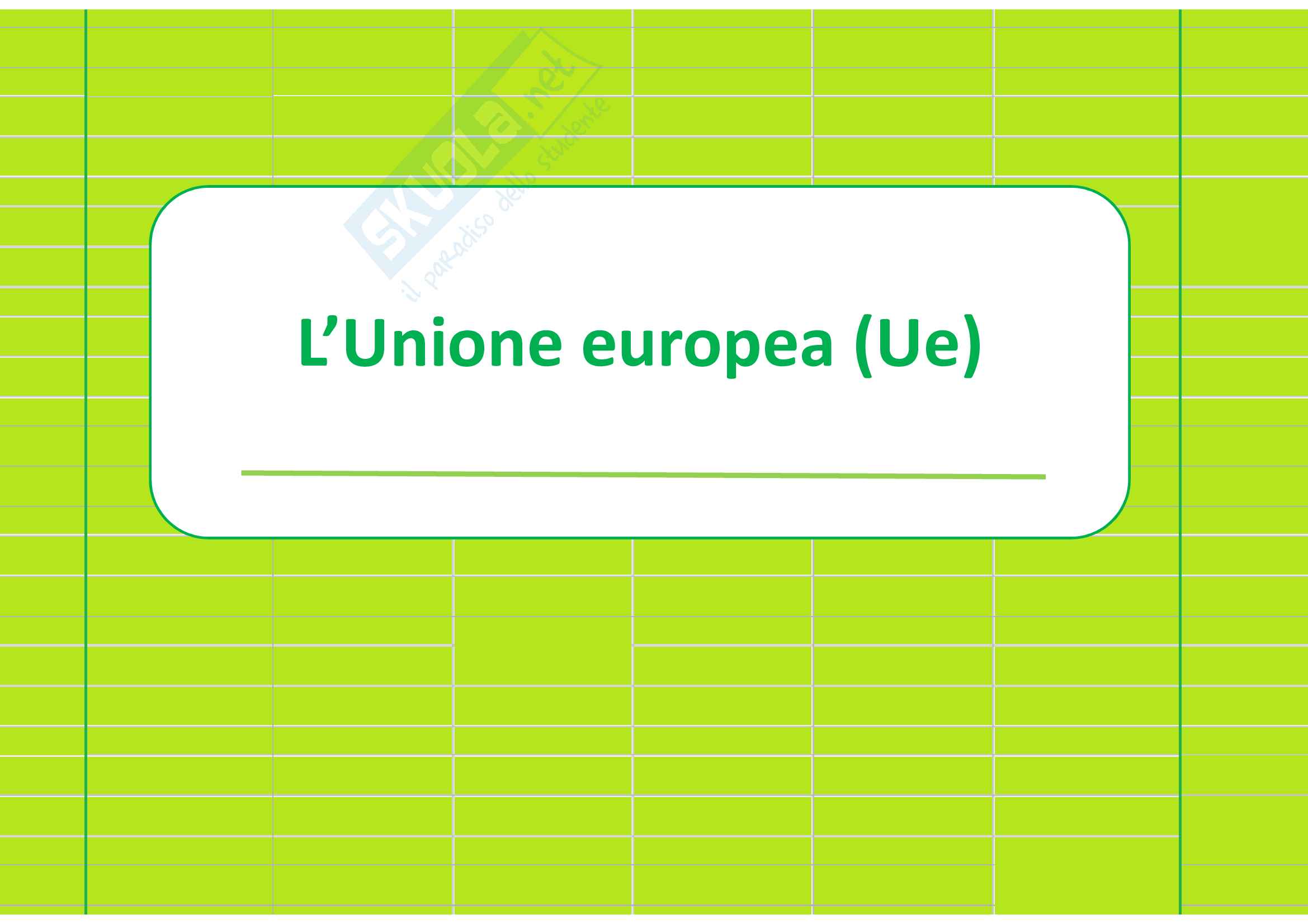 L'Unione Europea Pag. 1