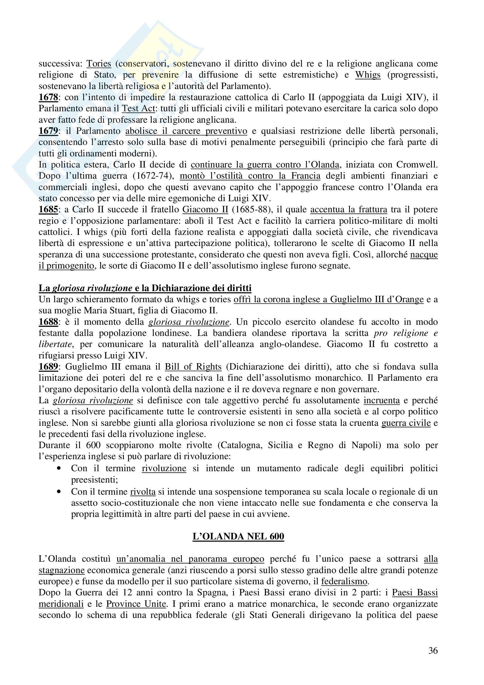 Riassunto esame Storia, prof. Cancila, libro consigliato Storia moderna, Musi Pag. 36