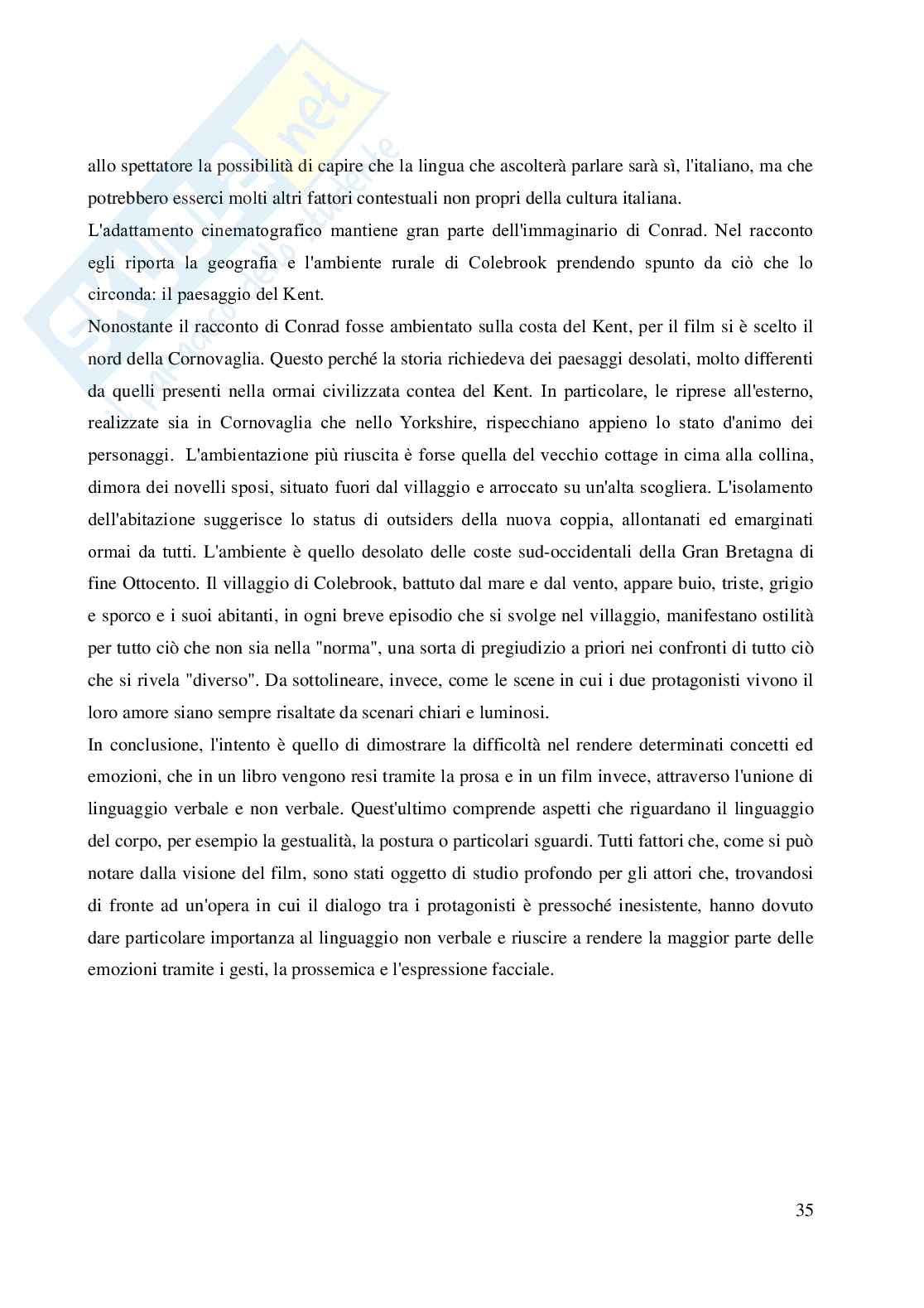 Tesi - Amy Foster di Joseph Conrad: dal racconto al film, dal film al racconto Pag. 36