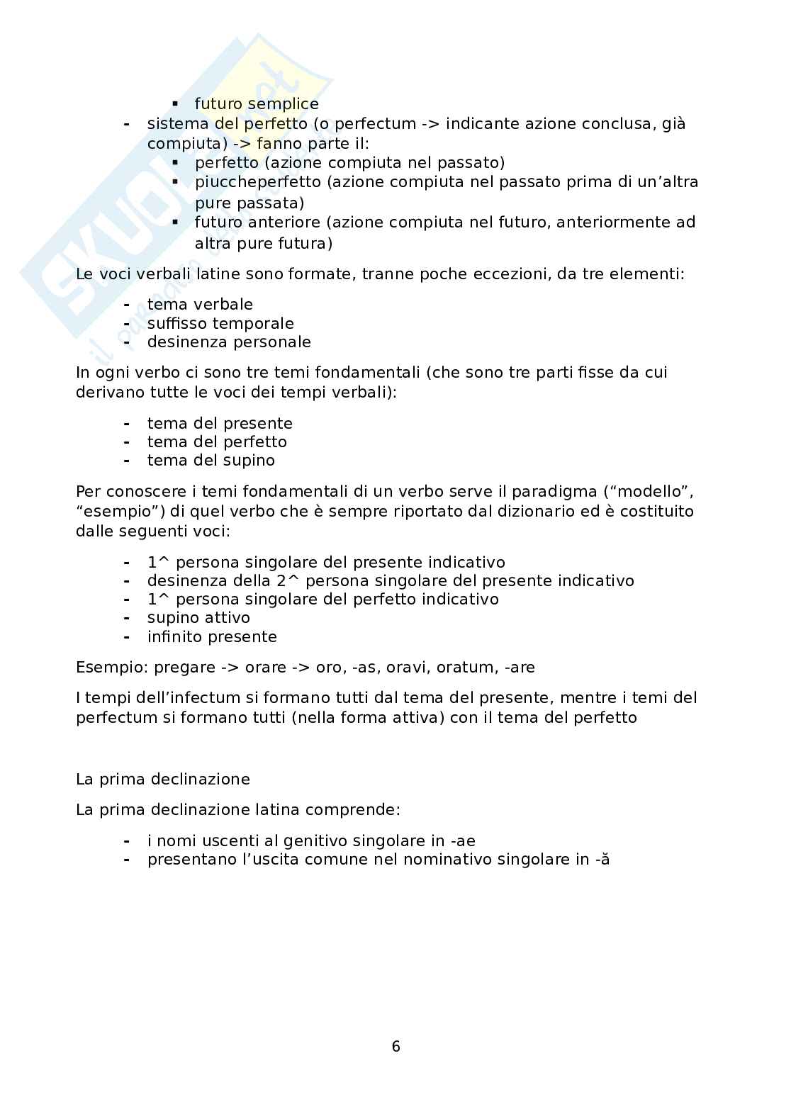 Appunti di Grammatica Latina Pag. 6