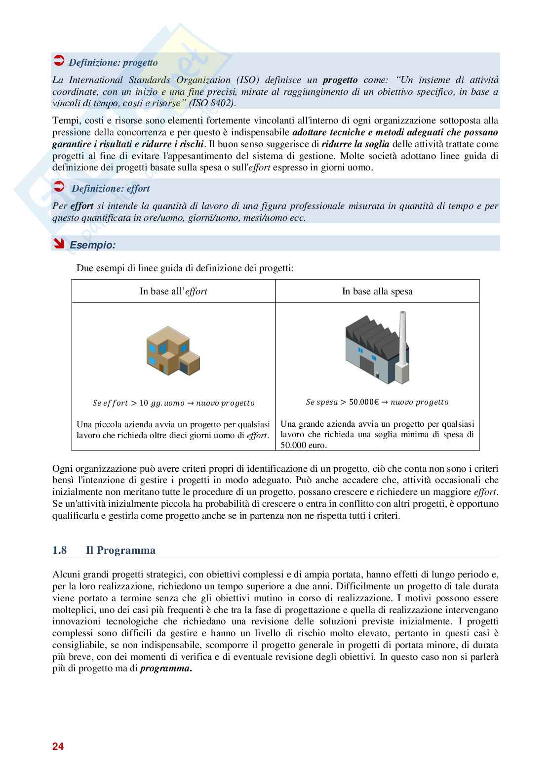 Gestione di progetto e organizzazione di impresa Pag. 26