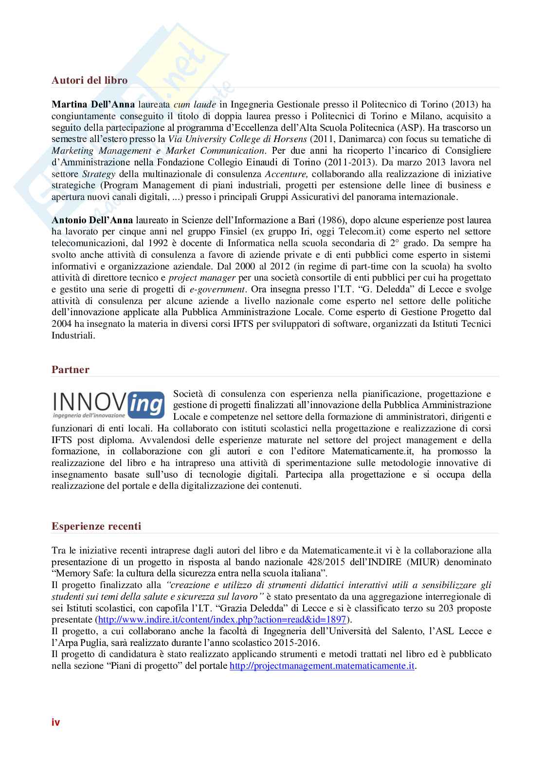 Gestione di progetto e organizzazione di impresa Pag. 6