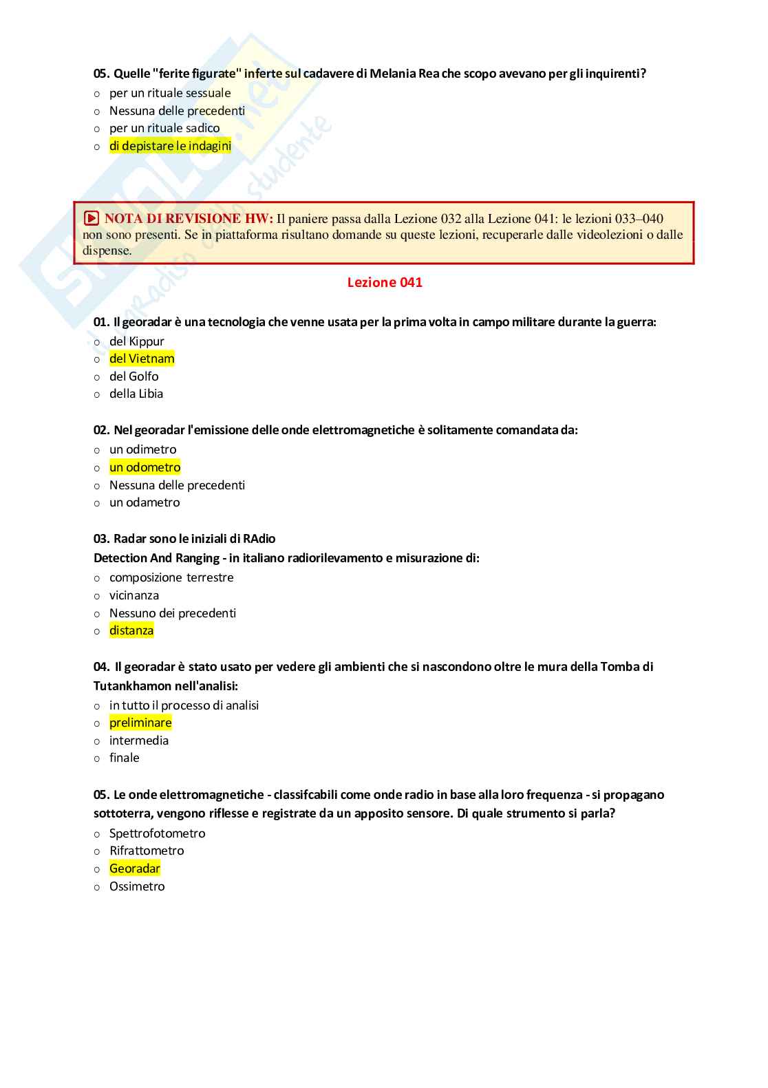 Paniere Criminologia investigativa 2026 - Quiz Risolti e Risposte Aperte ed Extra completo e corretto Pag. 31