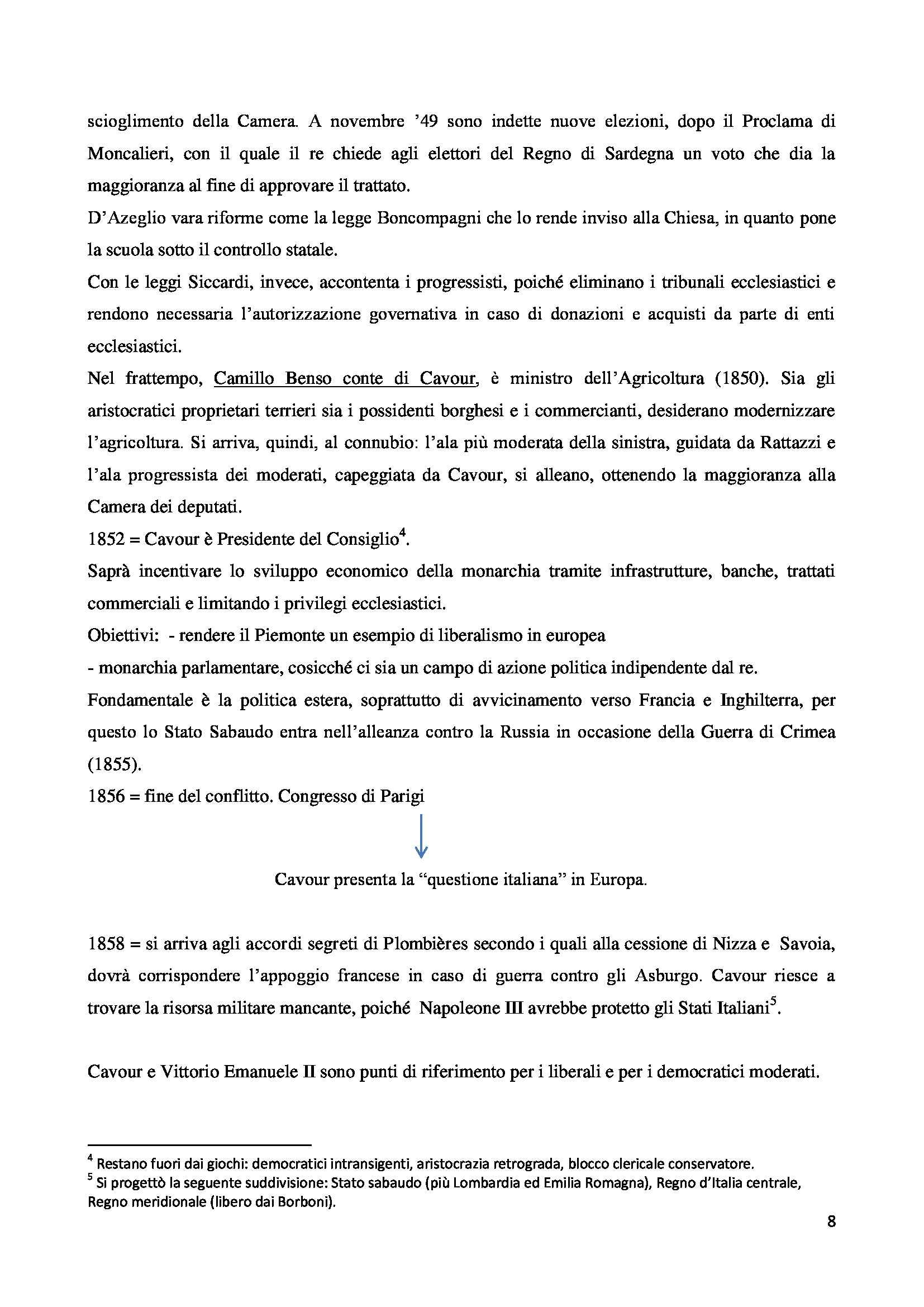Storia del risorgimento - Risorgimento e unificazione italiana Pag. 2