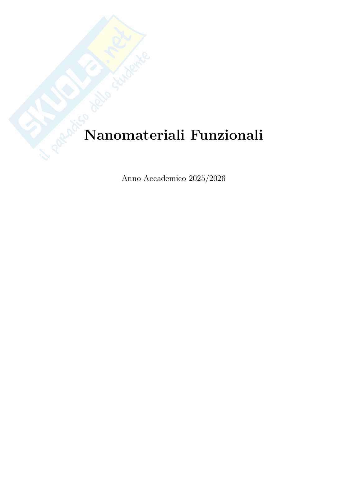 Nanomateriali funzionali Pag. 1