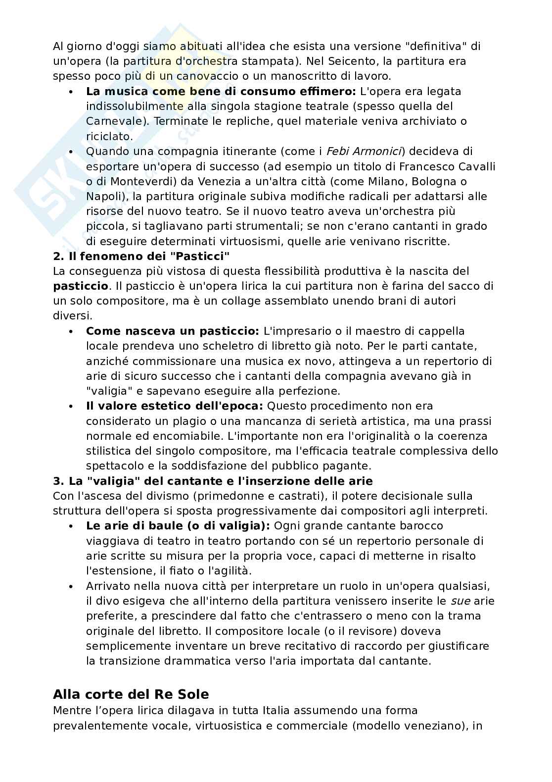 Riassunto esame Storia della musica, Prof. Pappalardo Matteo, libro consigliato Storia dell’opera lirica (Un immenso orizzonte), Pedrotti Pag. 16