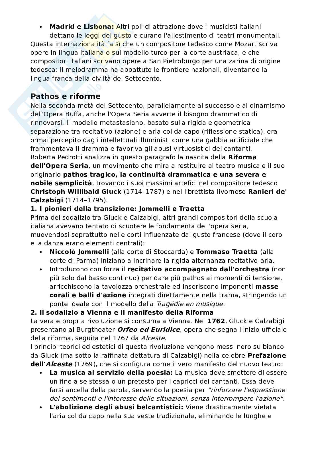 Riassunto esame Storia della musica, Prof. Pappalardo Matteo, libro consigliato Storia dell’opera lirica (Un immenso orizzonte), Pedrotti Pag. 31