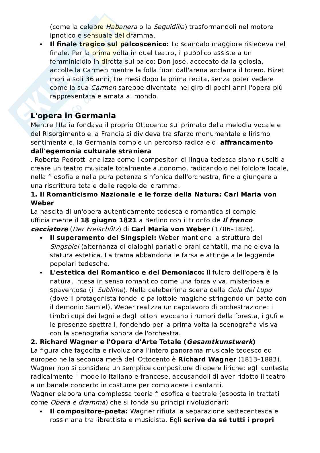 Riassunto esame Storia della musica, Prof. Pappalardo Matteo, libro consigliato Storia dell’opera lirica (Un immenso orizzonte), Pedrotti Pag. 46