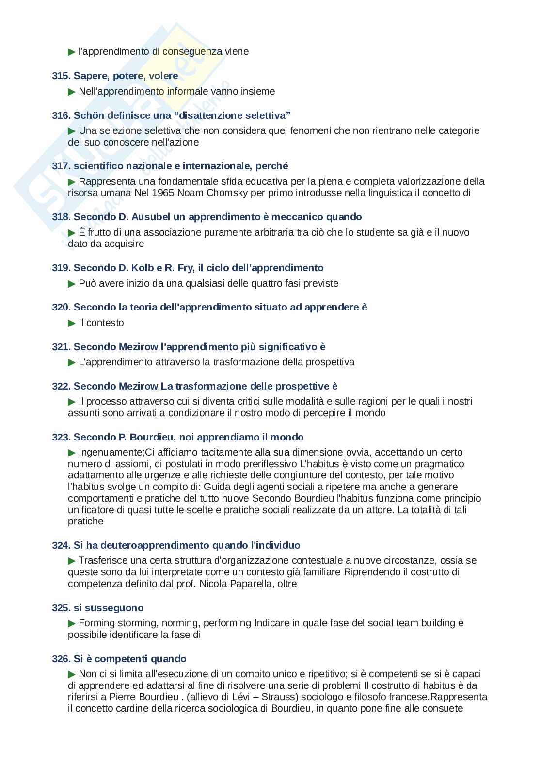 Domande e risposte Educazione degli adulti, ordine alfabetico 2025 Pag. 26