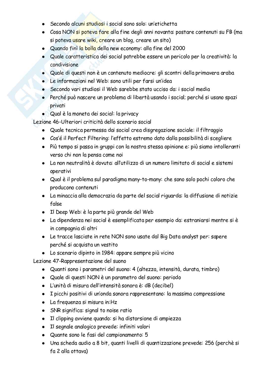 Social media e comunicazione multimediale 2022\2023 - Domande esame e risposte Pag. 16