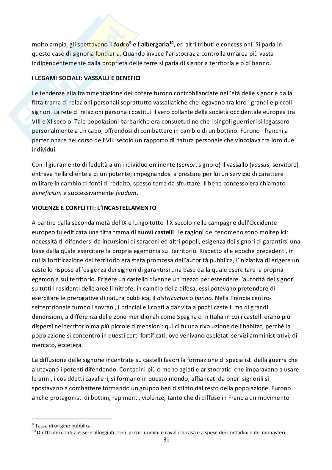 Riassunto esame Storia medievale, Prof. Venditelli Marco, libro consigliato Manuale di storia medievale, Andrea Zorzi Pag. 31