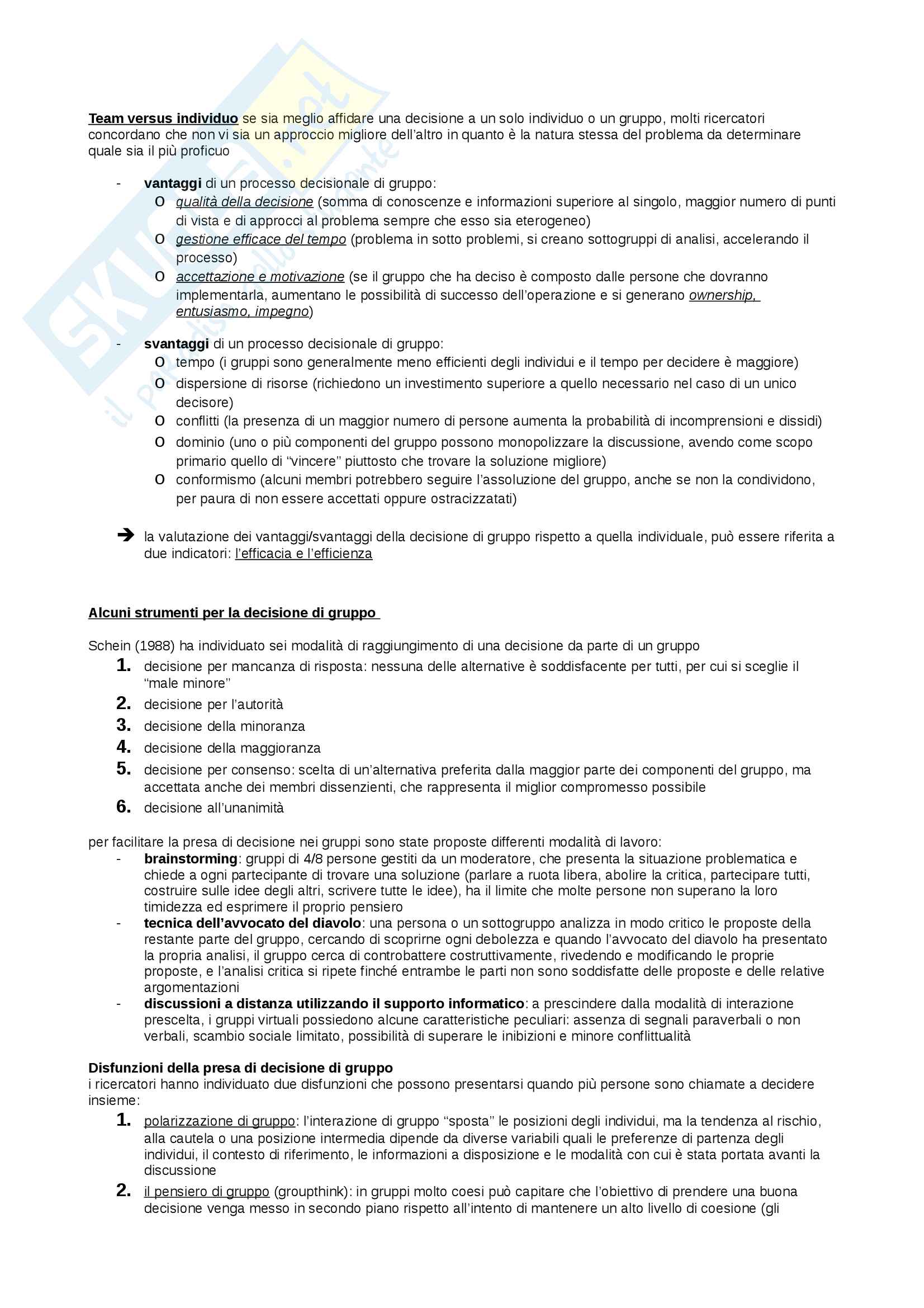 Riassunto esame psicologia delle organizzazioni, prof. Maeran, libro consigliato Sviluppo Organizzativo, di Argentero, P., Cortese, C. G., Piccardo, C Pag. 36