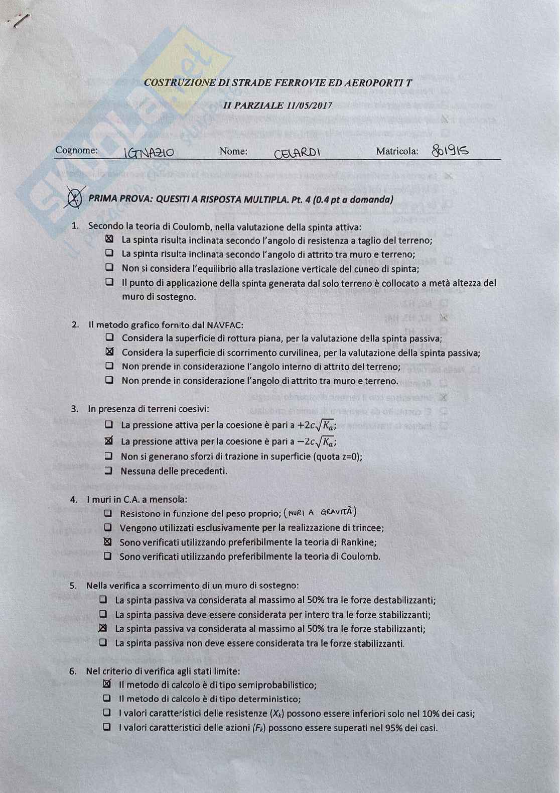 Costruzioni di strade - Prove d'esame - Parte 2 Pag. 31