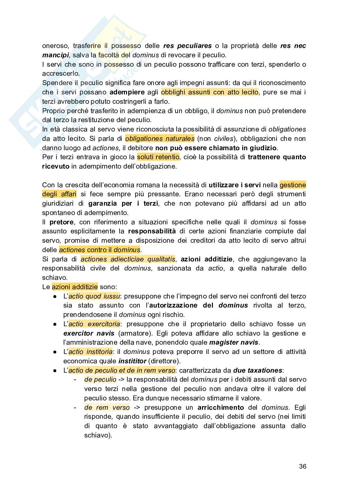 Riassunto esame Diritto privato romano, Prof. Barbati Stefano, libro consigliato Istituzioni di diritto romano, Matteo Marrone Pag. 36