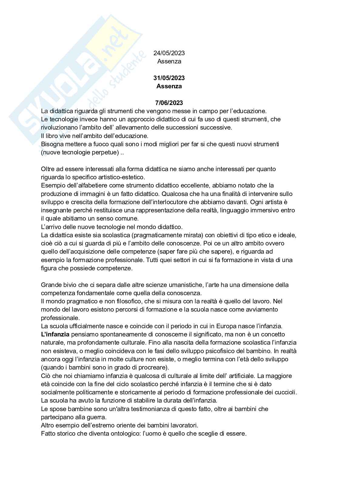 Appunti di Pedagogia Pag. 16