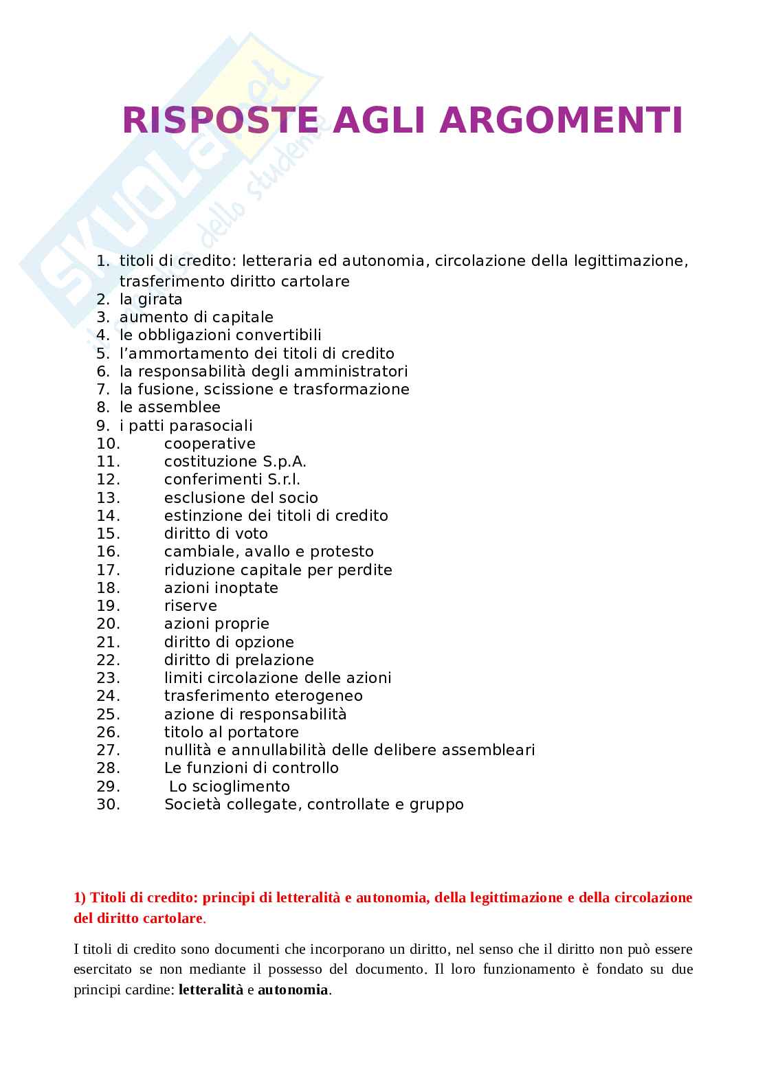 Appunti Diritto commerciale  Pag. 1