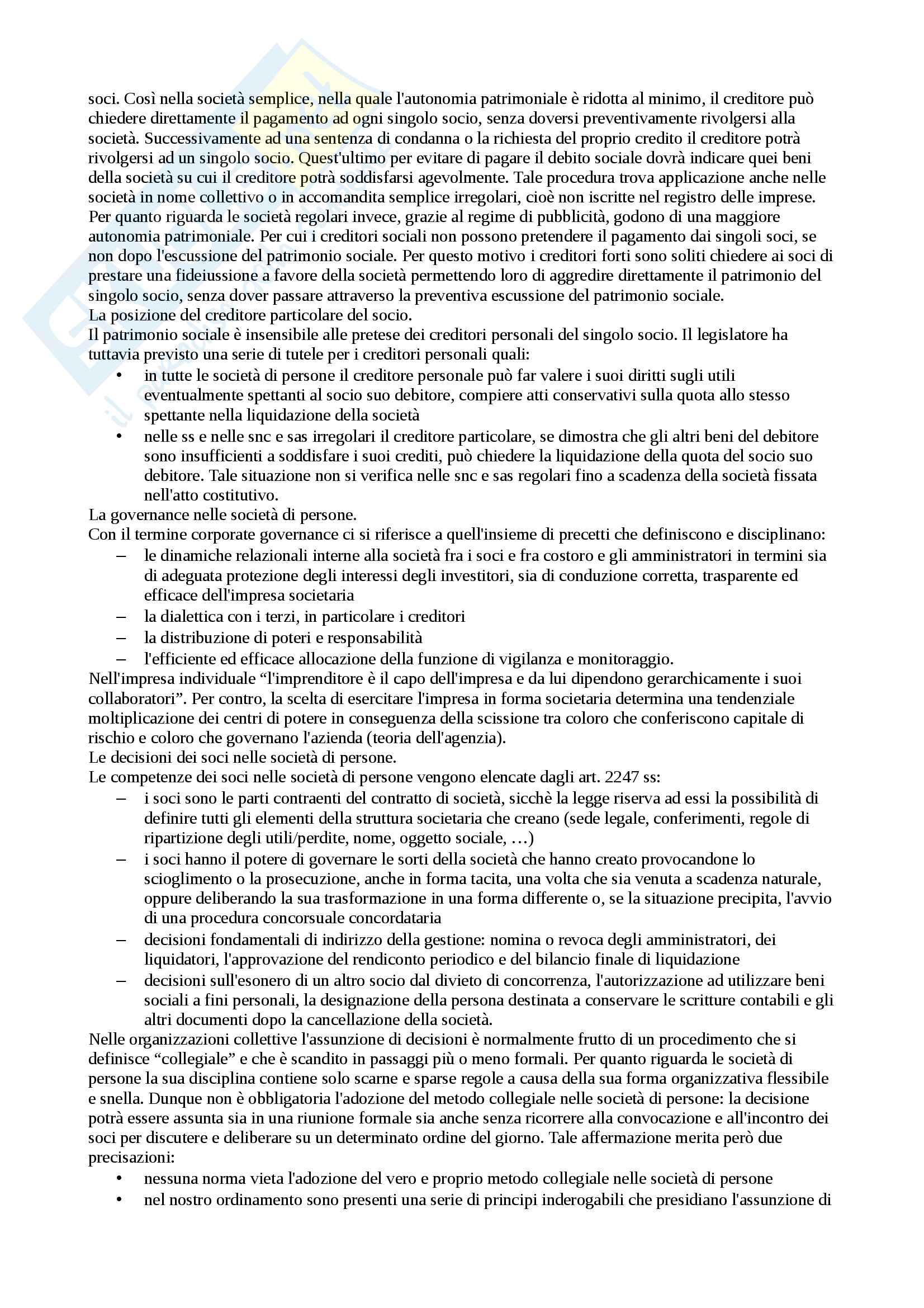 Riassunto esame Diritto commerciale, prof Aiello Marco, libro consigliato Lineamenti di diritto commerciale di Gastone Cottino Pag. 11