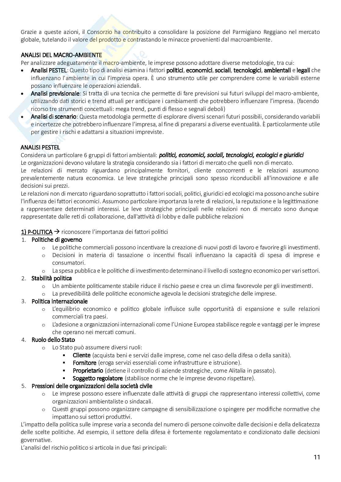 Riassunto esame Strategie e processi aziendali, Prof. Galeazzo Ambra, libro consigliato Economia e management delle imprese. Strategie e strumenti per la competitività e la gestione aziendale, Tunisini, Ferrucci, Pencarelli  Pag. 11