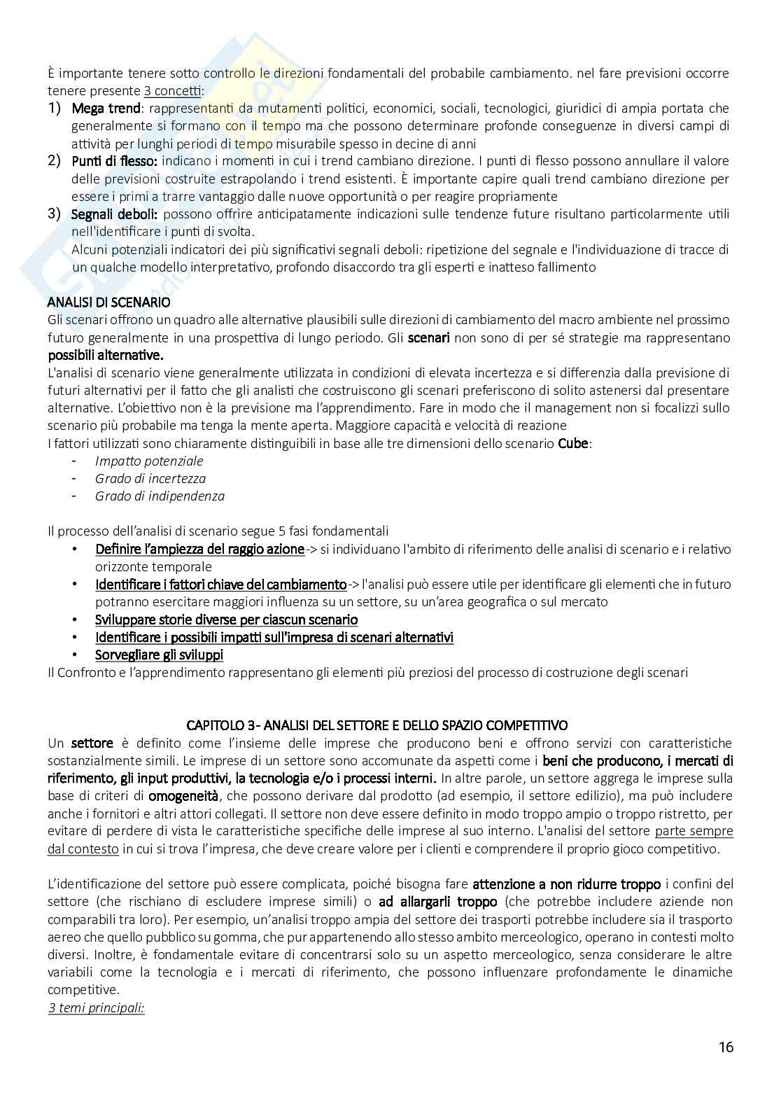 Riassunto esame Strategie e processi aziendali, Prof. Galeazzo Ambra, libro consigliato Economia e management delle imprese. Strategie e strumenti per la competitività e la gestione aziendale, Tunisini, Ferrucci, Pencarelli  Pag. 16