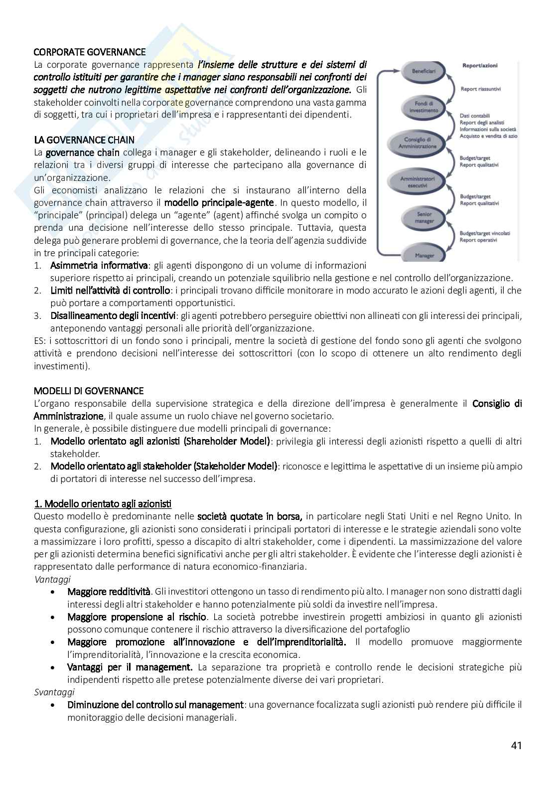 Riassunto esame Strategie e processi aziendali, Prof. Galeazzo Ambra, libro consigliato Economia e management delle imprese. Strategie e strumenti per la competitività e la gestione aziendale, Tunisini, Ferrucci, Pencarelli  Pag. 41