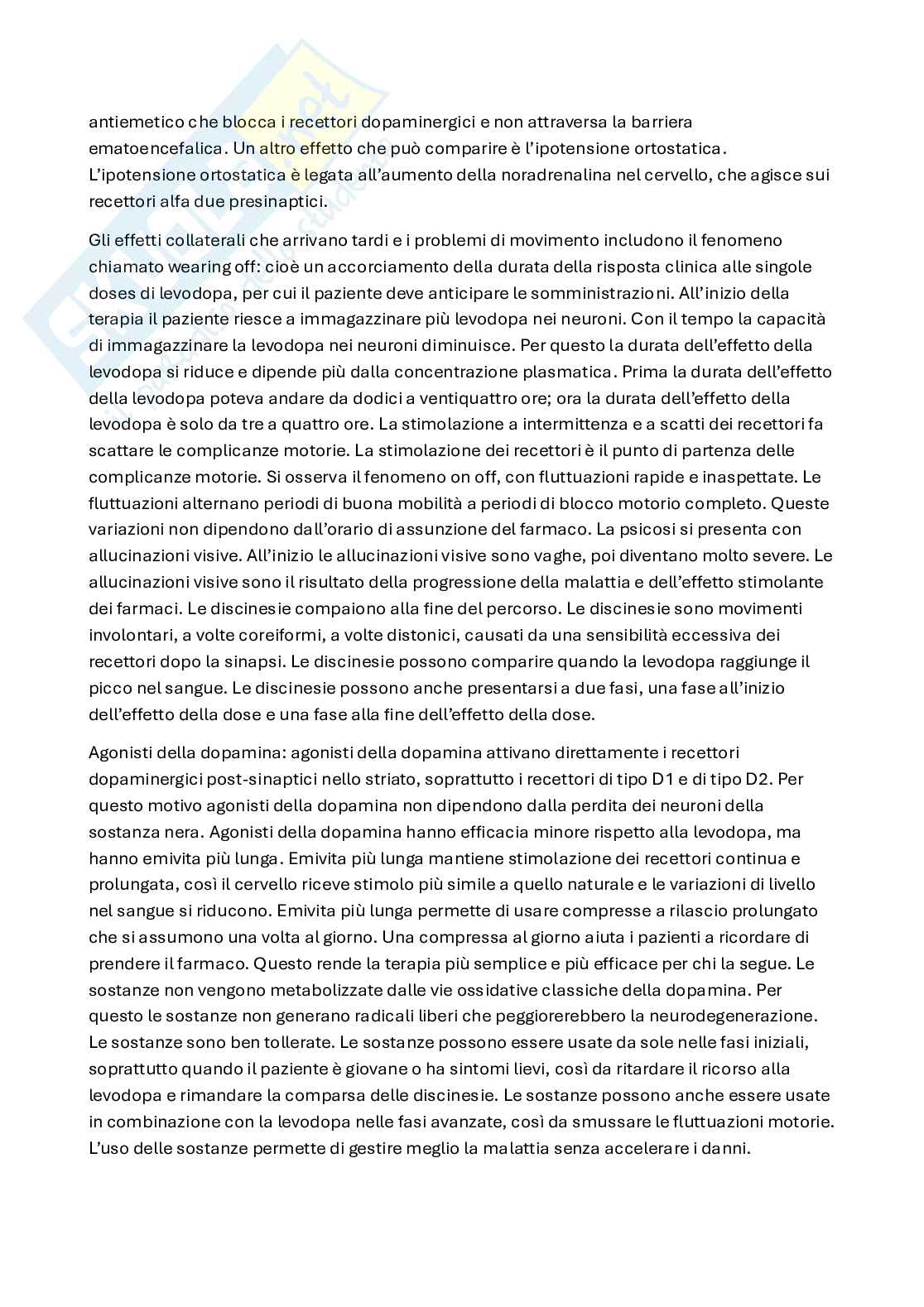 Approcci terapeutici farmacologici e chirurgici nella Malattia di Parkinson Pag. 2