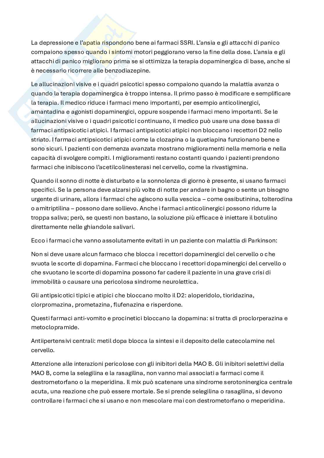 Approcci terapeutici farmacologici e chirurgici nella Malattia di Parkinson Pag. 6