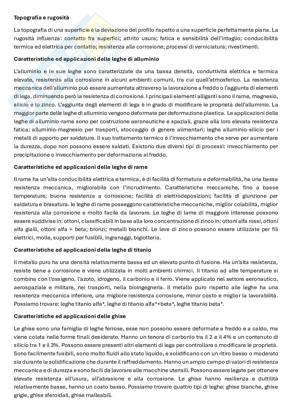 Domande Tecnologie dei materiali - Terza parte Pag. 1