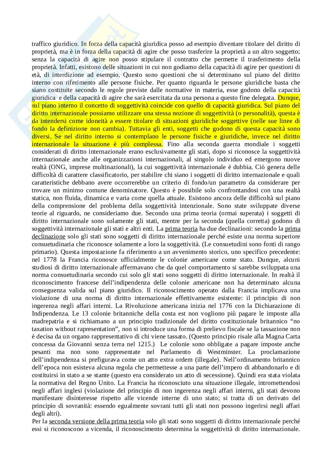 Diritto internazionale Pag. 11
