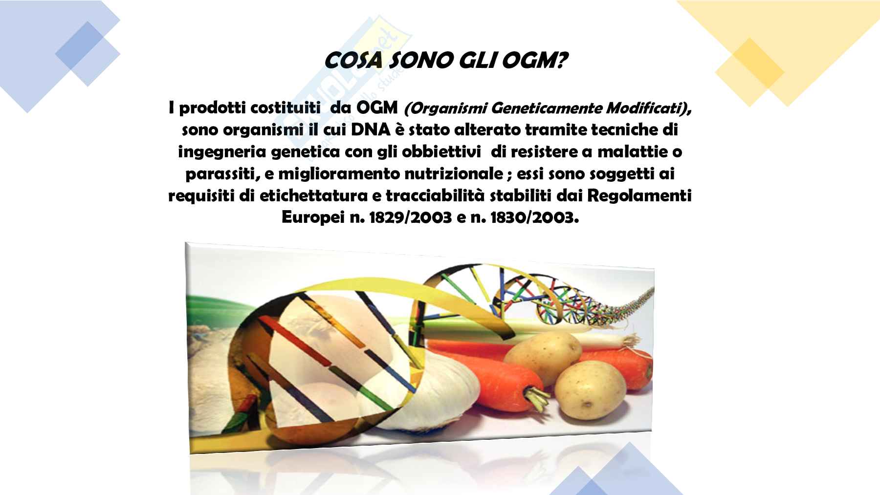 Etichettatura degli OGM in Europa: normativa, etichettatura e tracciabilità   Pag. 2