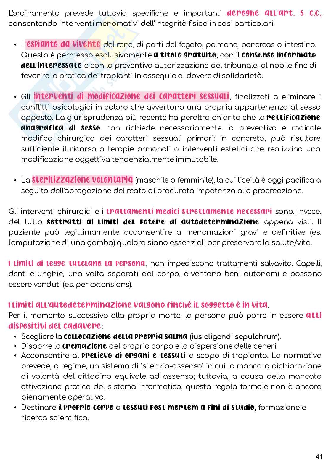 Riassunto esame Diritto privato I, Prof. Gorgoni Antonio, libro consigliato Manuale di diritto privato  , Torrente, Schlesinger   Pag. 41