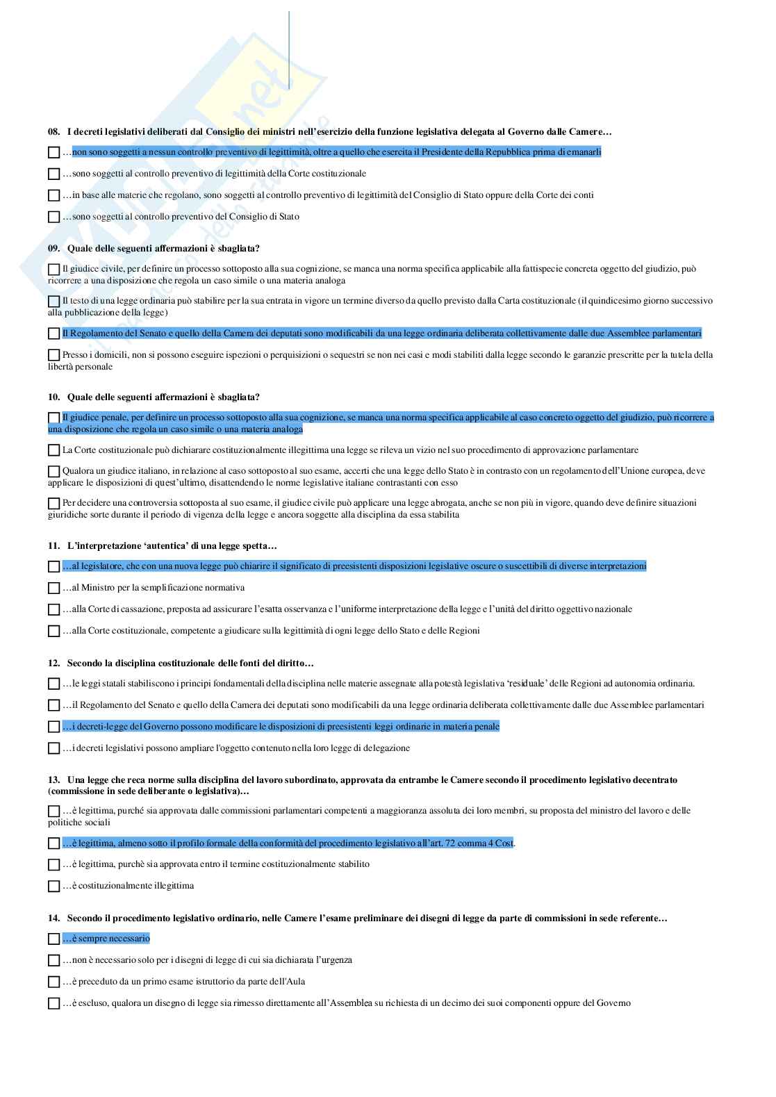 Paniere Diritto costituzionale  Pag. 11