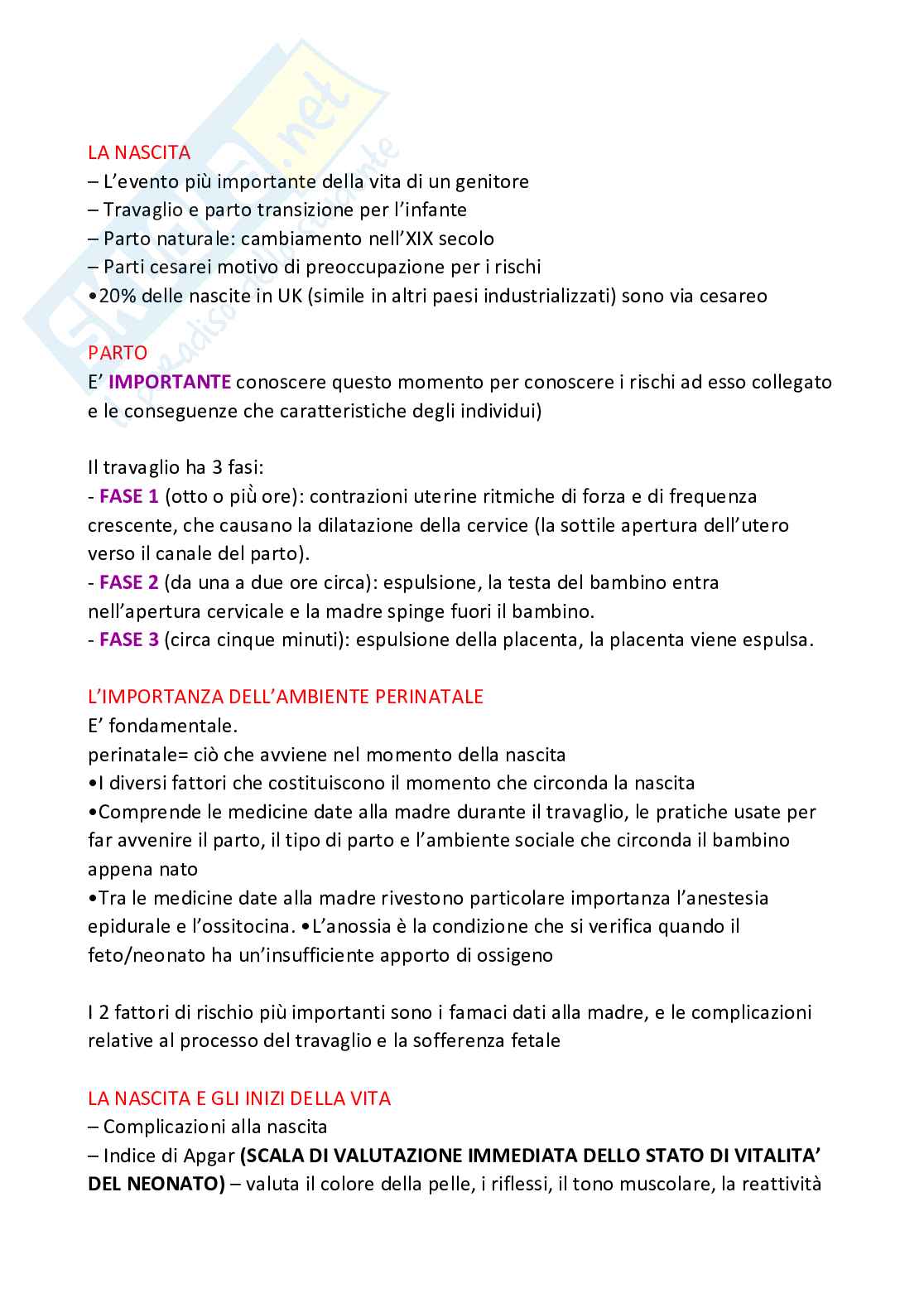 Riassunto esame Psicologia dello sviluppo, Prof. Nocentini Annalaura, libro consigliato Manuale di psicologia dello sviluppo , Nocentini Annalaura Pag. 21