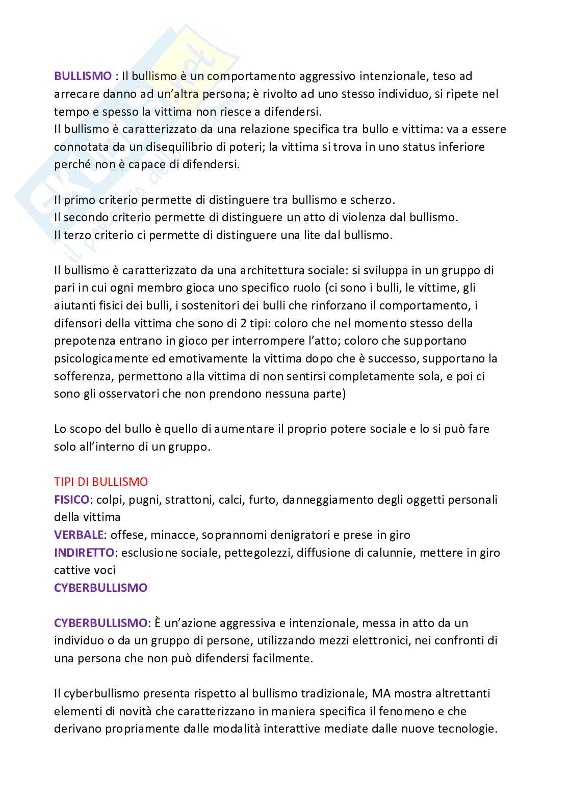Riassunto esame Psicologia dello sviluppo, Prof. Nocentini Annalaura, libro consigliato Manuale di psicologia dello sviluppo , Nocentini Annalaura Pag. 81