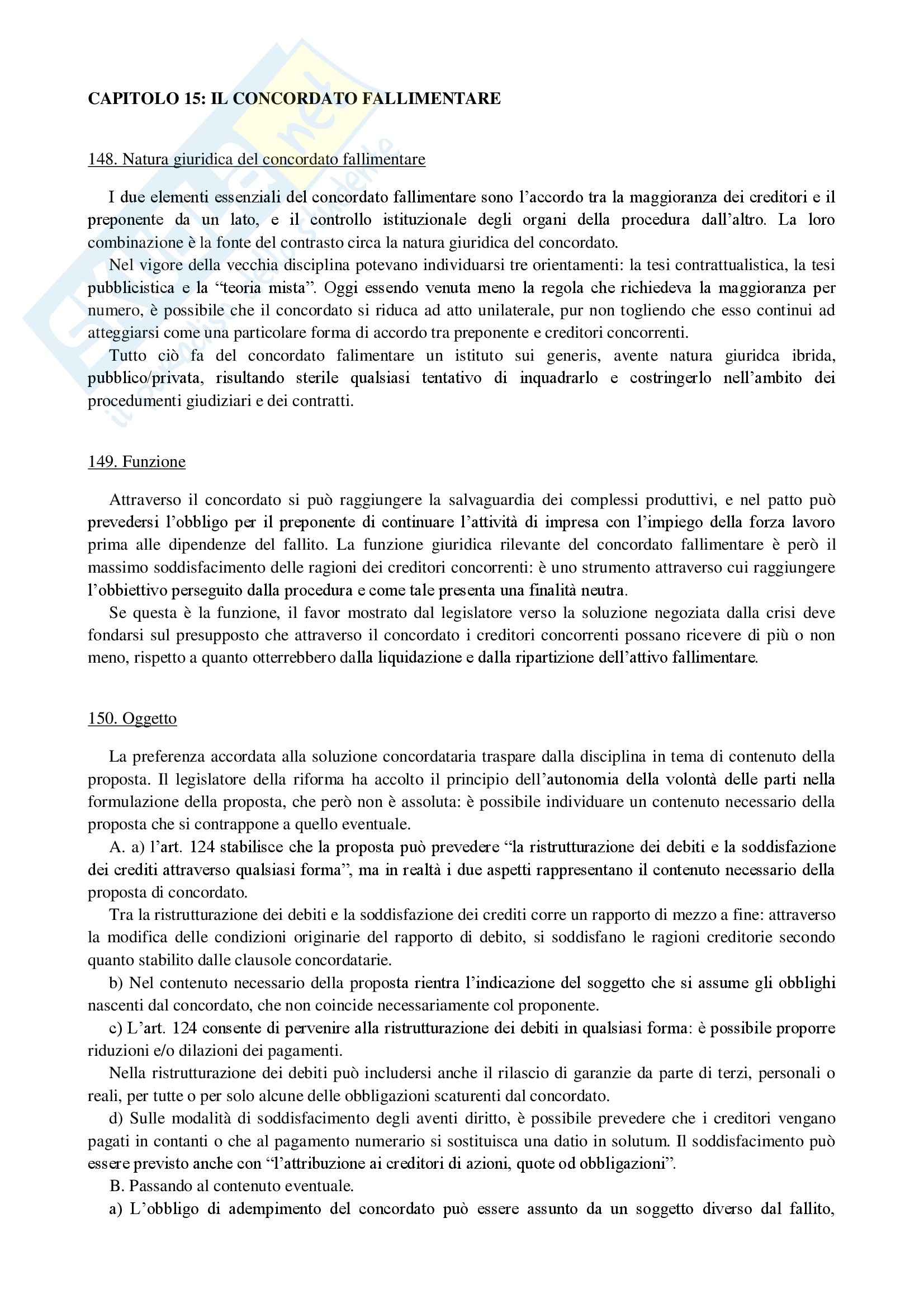 Riassunto esame Diritto delle crisi d'impresa, prof. Arato, libro consigliato Nigro, Vattermoli Pag. 66
