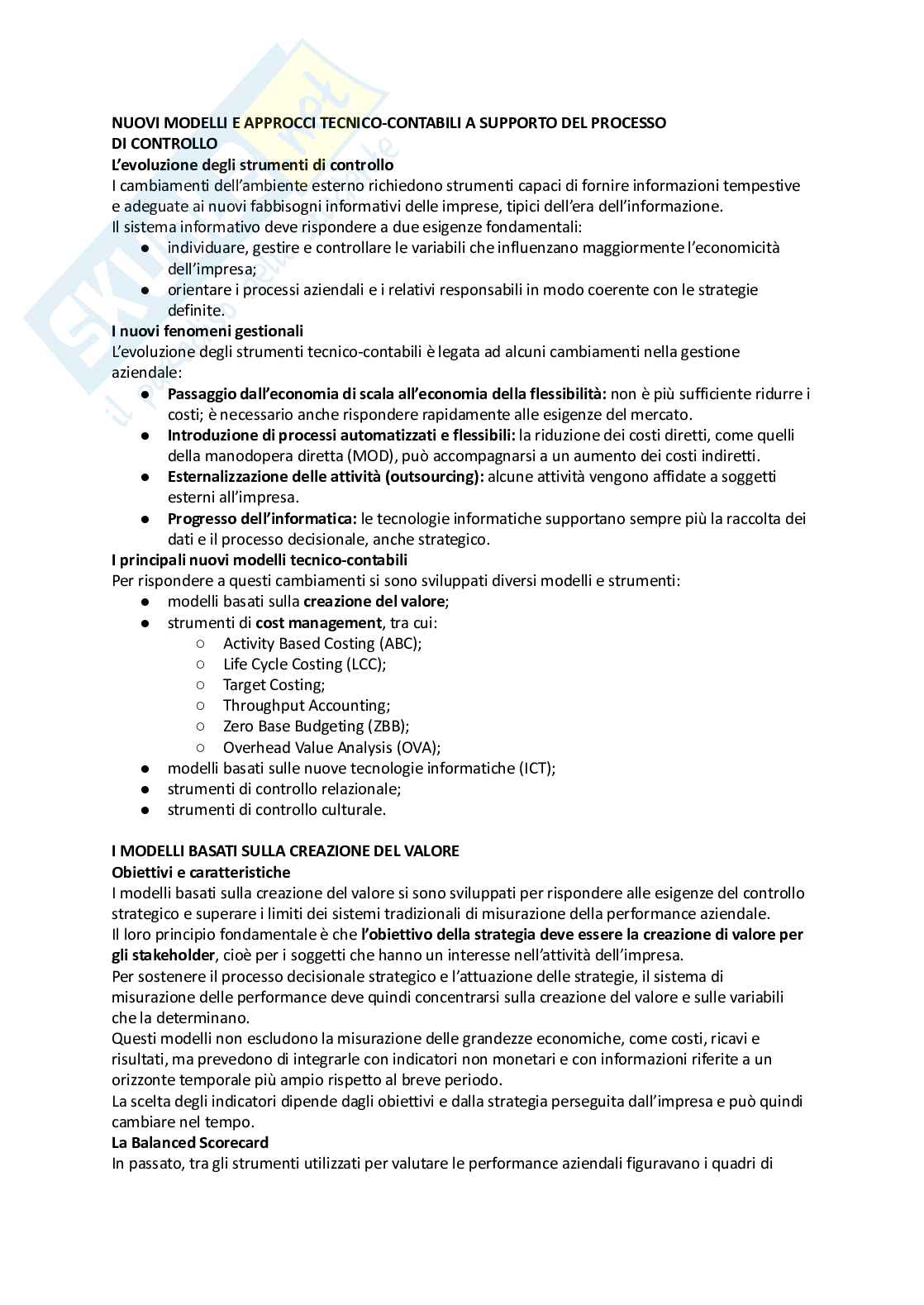 Appunti di Programmazione e controllo Pag. 16