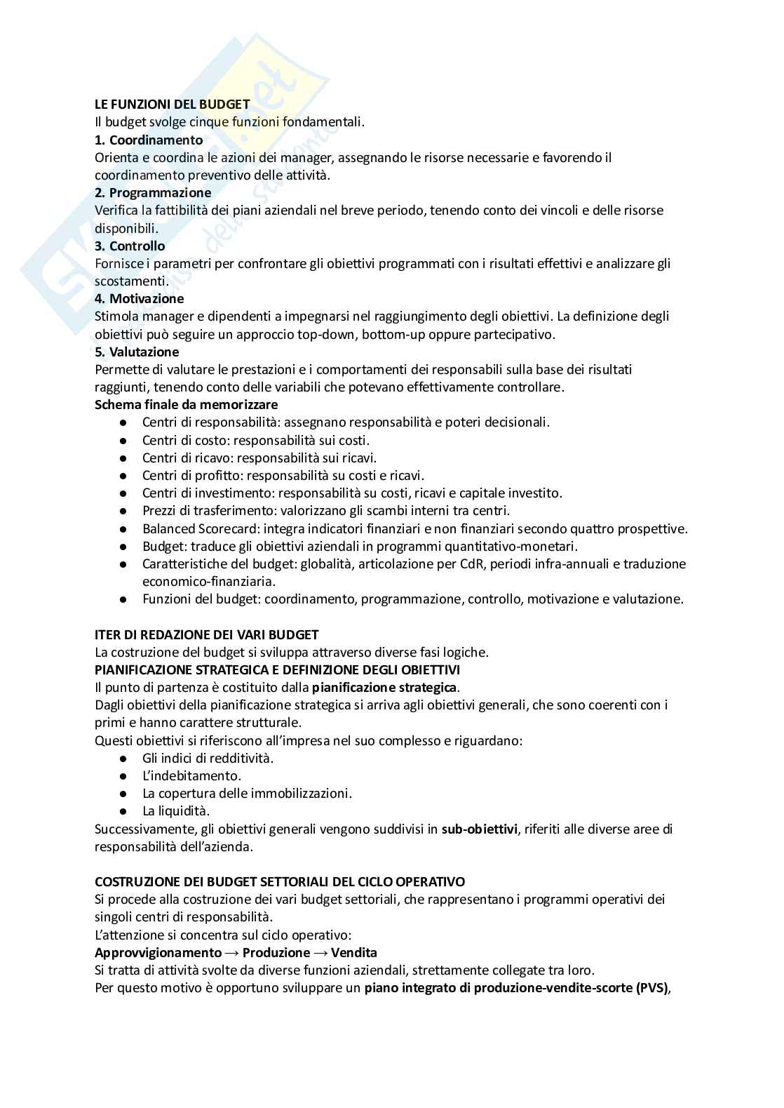 Appunti di Programmazione e controllo Pag. 31
