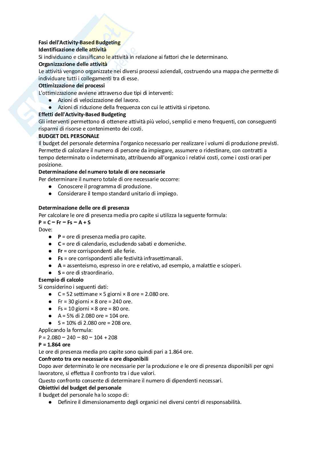 Appunti di Programmazione e controllo Pag. 46