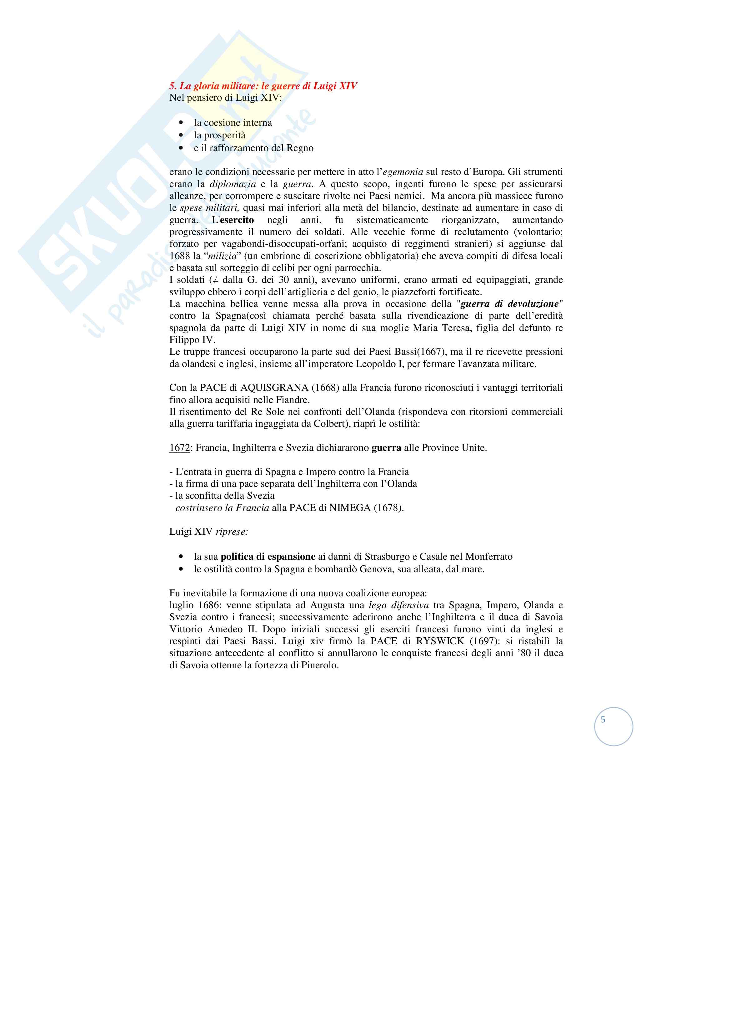 Riassunto esame Storia dello stato moderno, prof. Motta, libro consigliato Storia Moderna (1492-1848) di Capra Pag. 61