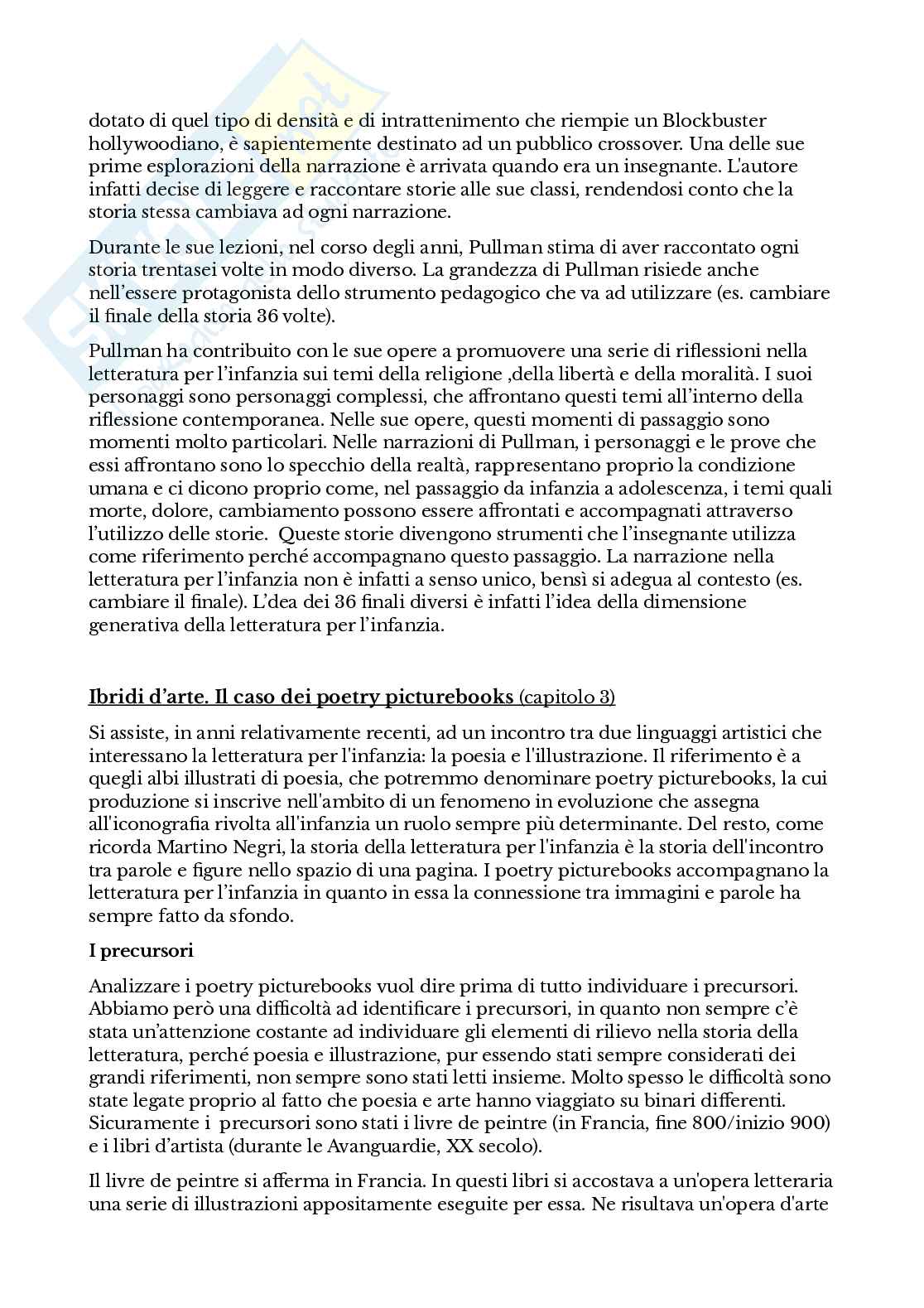 Riassunto esame Letteratura per l'infanzia, Prof. Lombardi Marco, libro consigliato Frontiere, Trisciuzzi Pag. 6