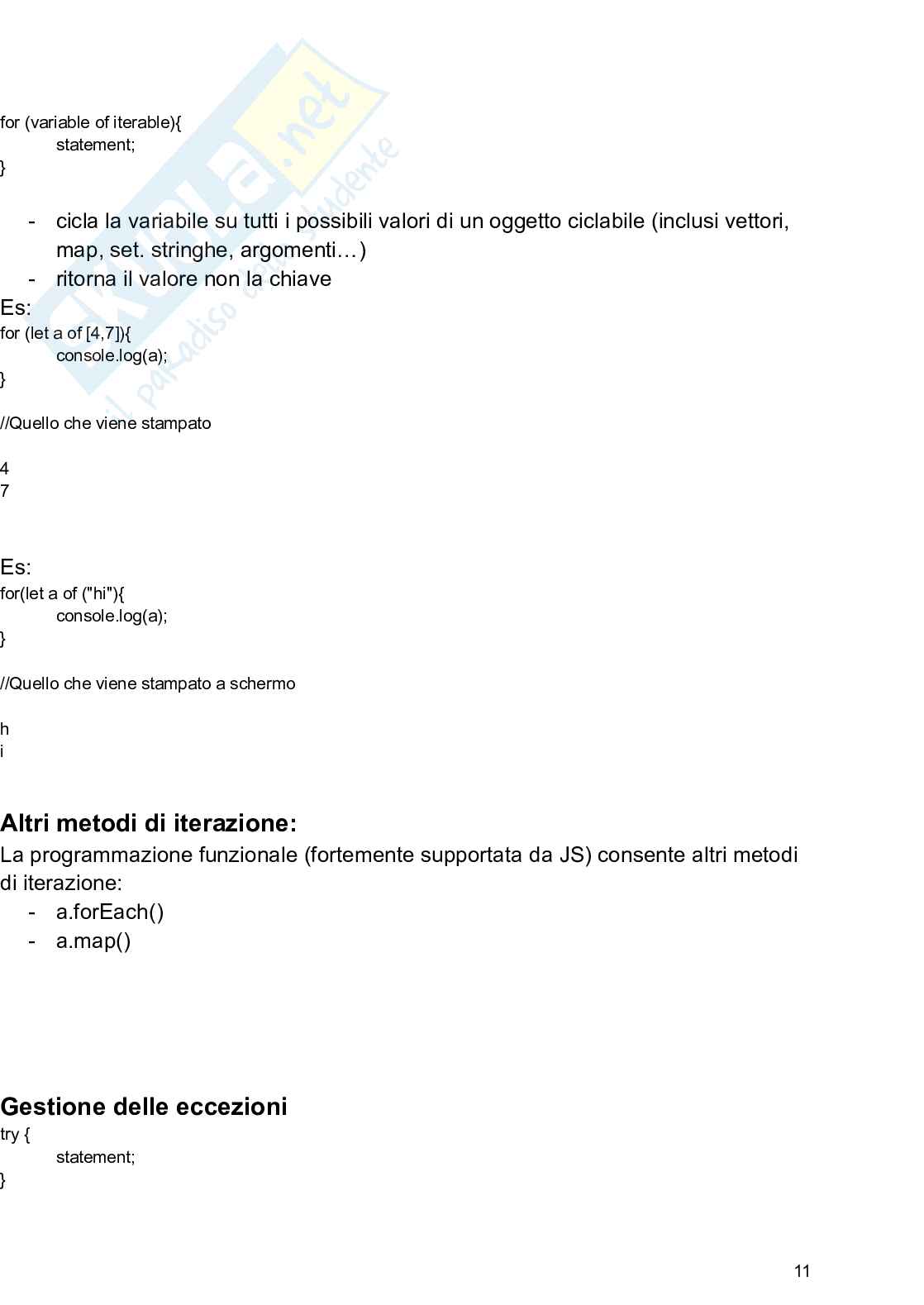 Appunti di Metodologie di programmazione per il web Pag. 11