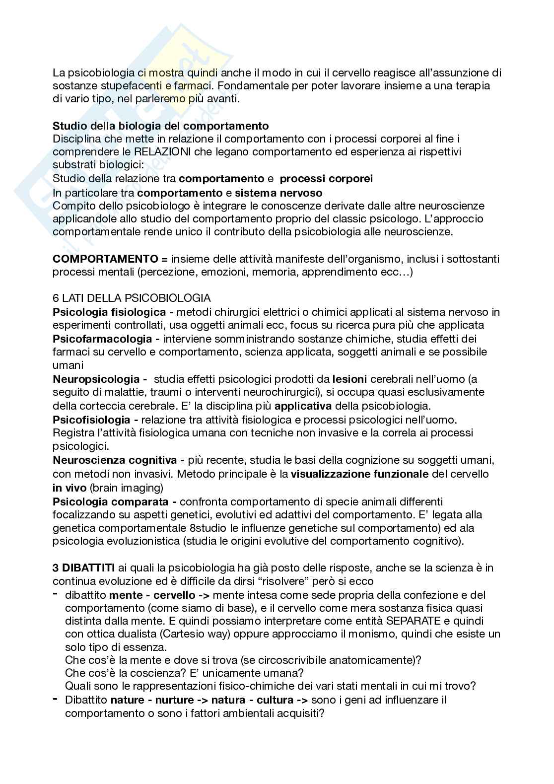 Appunti esame Psicobiologia Pag. 2