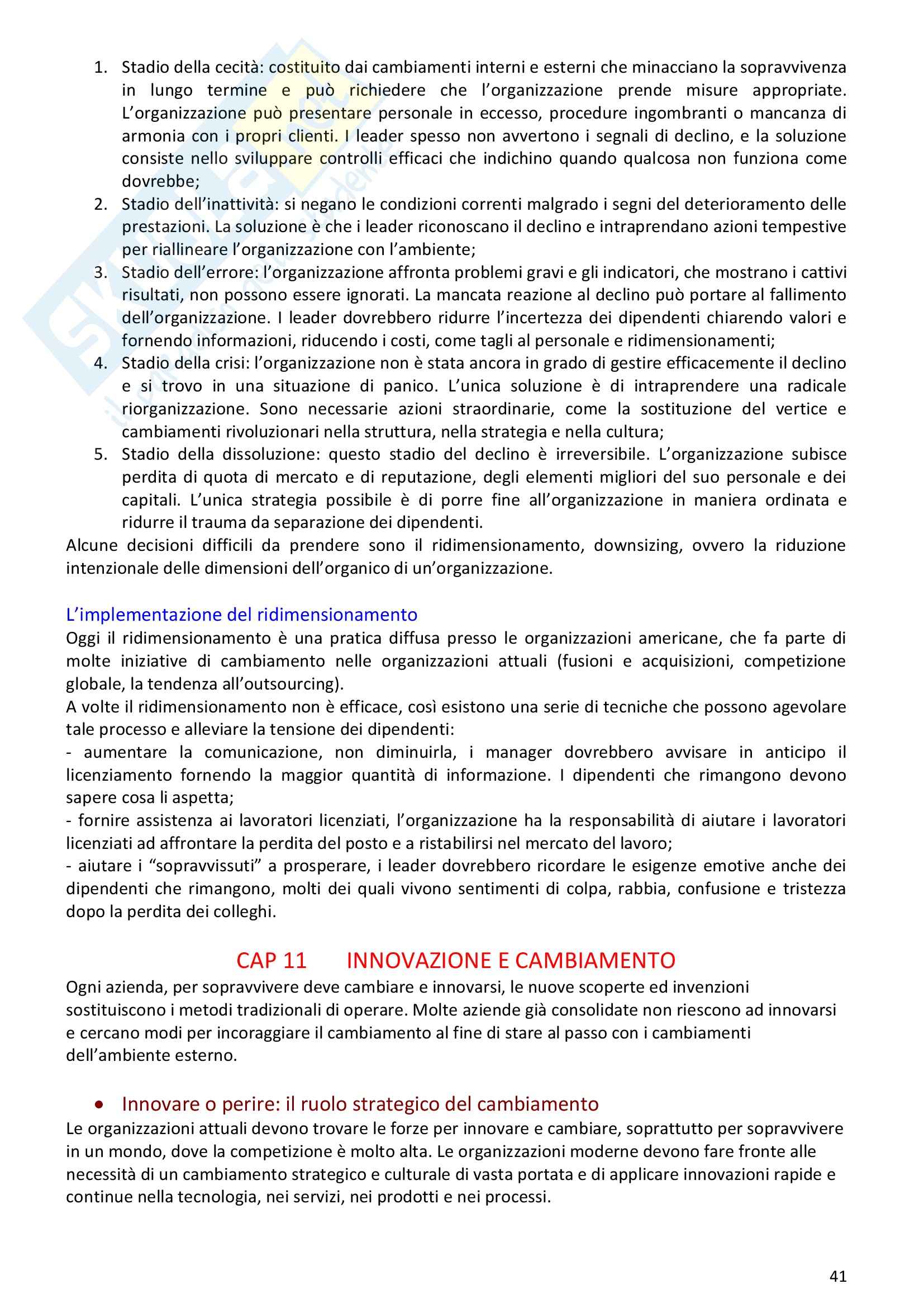 Riassunto esame Organizzazione aziendale, prof. Imperatori, libro consigliato Organizzazione aziendale, Daft Pag. 41