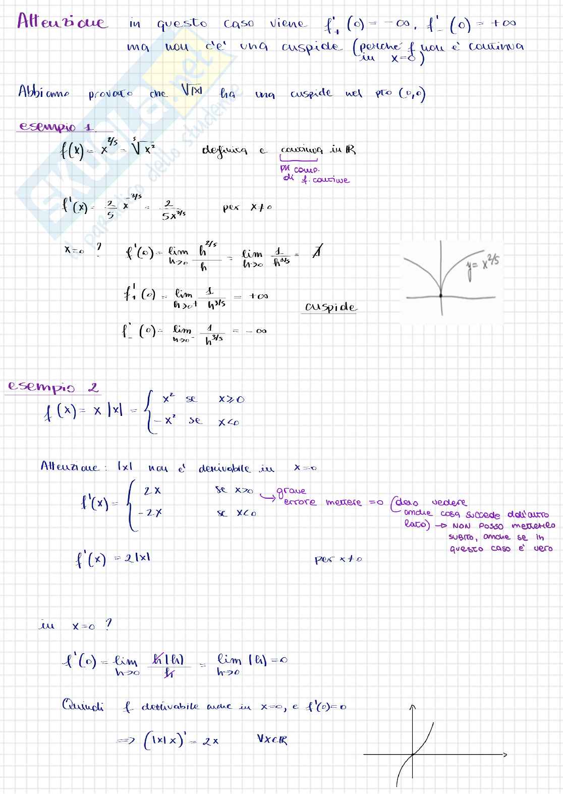 Appunti del corso di Analisi matematica I sulle derivate - parte 3 Pag. 2