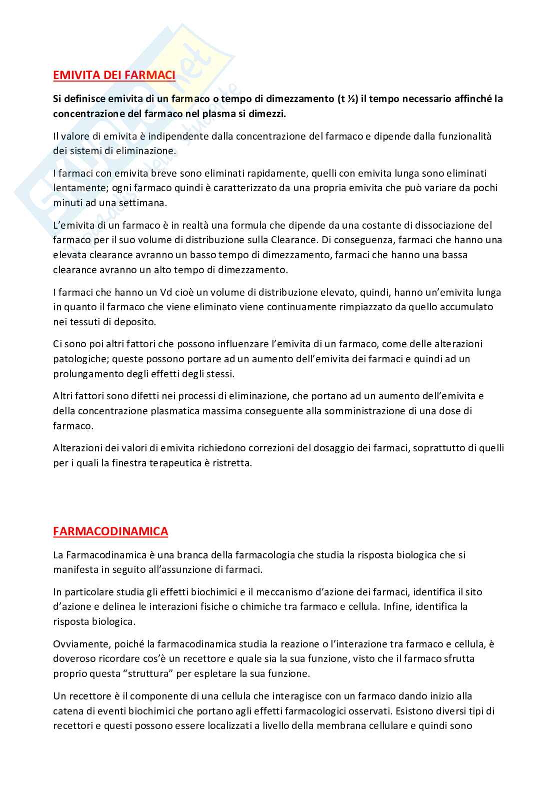 Appunti d'esame Farmacologia Pag. 16