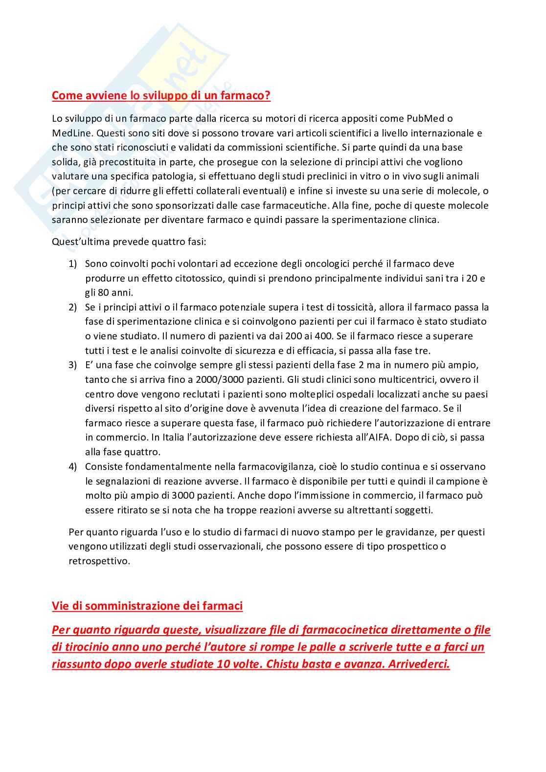 Appunti d'esame Farmacologia Pag. 2