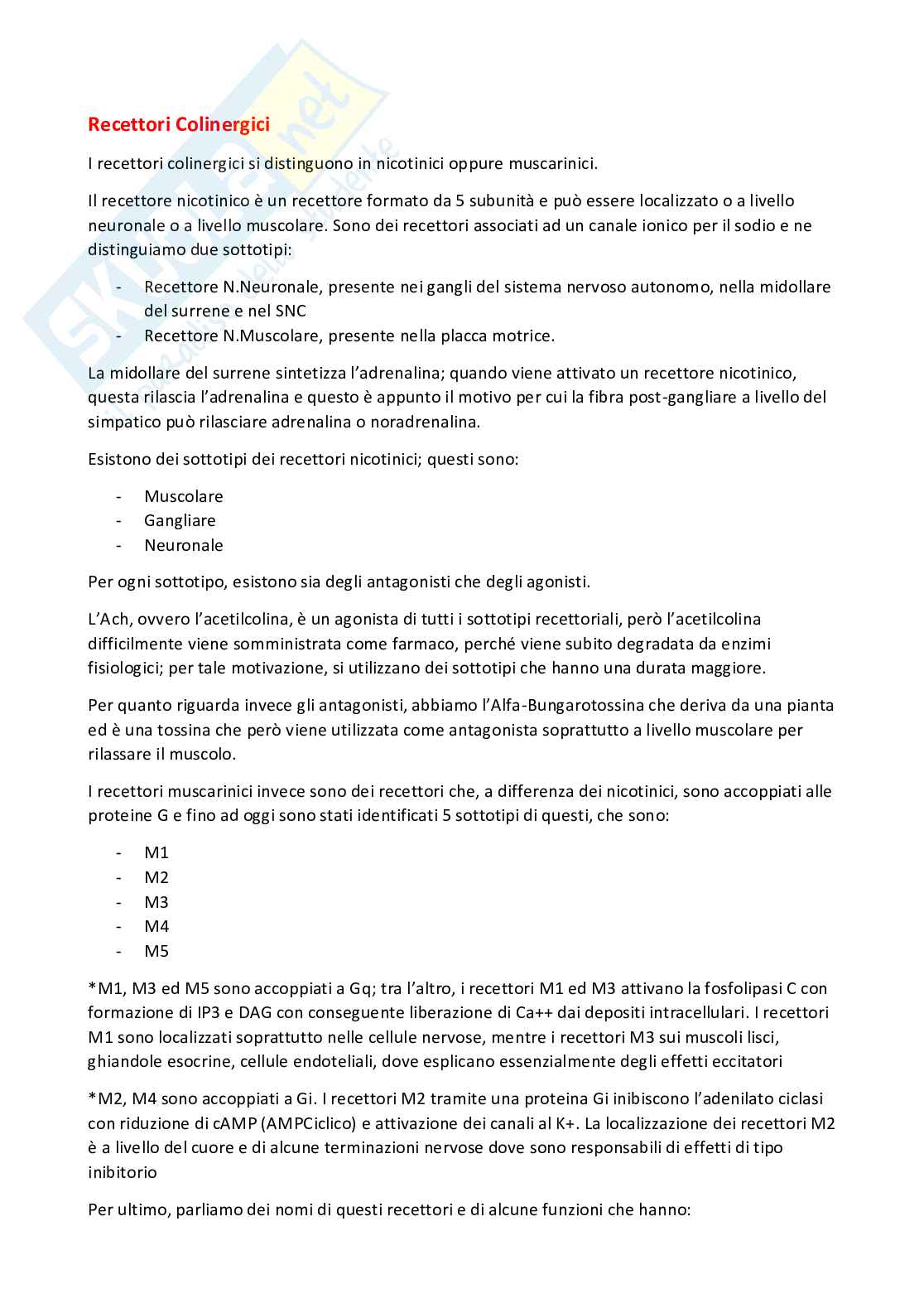 Appunti d'esame Farmacologia Pag. 26